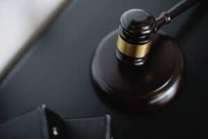 gavel banging on table